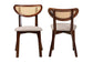 Baxton Studio Dannell Mid-Century Modern Grey Fabric and Walnut Brown Finished Wood Dining Chair FredCo