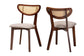 Baxton Studio Dannell Mid-Century Modern Grey Fabric and Walnut Brown Finished Wood Dining Chair FredCo