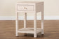 Baxton Studio Dansby Modern Beige Faux Shagreen 1-Drawer End Table FredCo