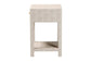 Baxton Studio Dansby Modern Beige Faux Shagreen 1-Drawer End Table FredCo