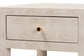 Baxton Studio Dansby Modern Beige Faux Shagreen 1-Drawer End Table FredCo