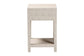 Baxton Studio Dansby Modern Beige Faux Shagreen 1-Drawer End Table FredCo
