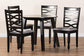 Baxton Studio Darina Modern Grey Fabric and Dark Brown Finished Wood 5-Piece Dining Set FredCo