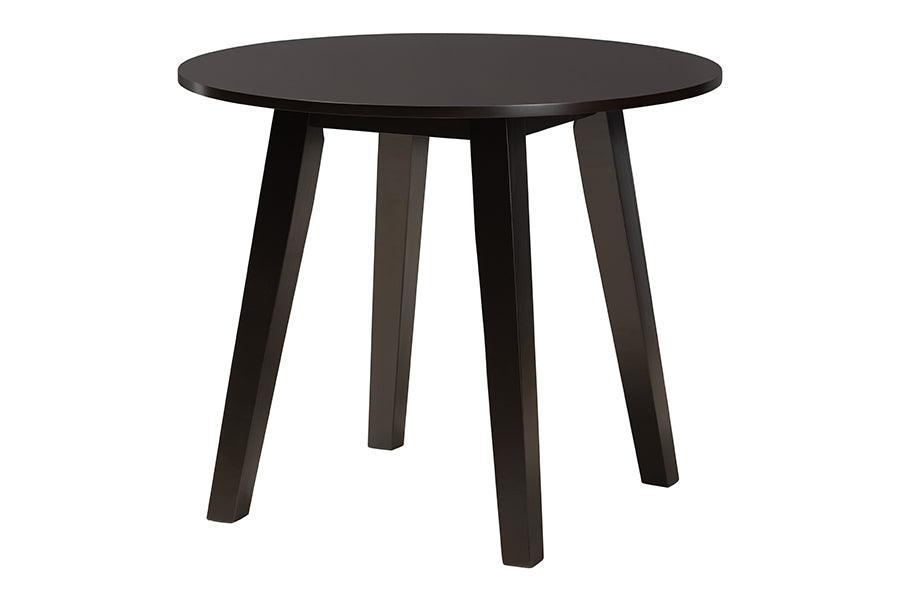 Baxton Studio Darina Modern Grey Fabric and Dark Brown Finished Wood 5-Piece Dining Set FredCo