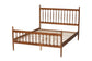 Baxton Studio Deance Retro-Modern Walnut Brown Finished Wood Queen Size Platform Bed FredCo