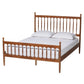 Baxton Studio Deance Retro-Modern Walnut Brown Finished Wood Queen Size Platform Bed FredCo