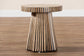 Baxton Studio Devika Modern Bohemian Two-Tone Natural and Dark Brown Bamboo End Table FredCo