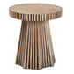 Baxton Studio Devika Modern Bohemian Two-Tone Natural and Dark Brown Bamboo End Table FredCo