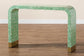 Baxton Studio Didrika Modern Bohemian Seafoam Green Mother of Peral Console Table FredCo