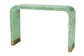 Baxton Studio Didrika Modern Bohemian Seafoam Green Mother of Peral Console Table FredCo