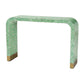 Baxton Studio Didrika Modern Bohemian Seafoam Green Mother of Peral Console Table FredCo
