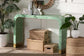Baxton Studio Didrika Modern Bohemian Seafoam Green Mother of Peral Console Table FredCo