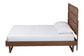 Baxton Studio Donnica Mid-Century Walnut Brown Finished Wood King Size Platform Bed with Woven Rattan FredCo