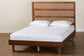 Baxton Studio Donnica Mid-Century Walnut Brown Finished Wood King Size Platform Bed with Woven Rattan FredCo