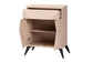 Baxton Studio Draper Mid-Century Modern Two-Tone Light Brown and Black Wood 2-Door Sideboard Buffet FredCo