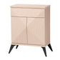 Baxton Studio Draper Mid-Century Modern Two-Tone Light Brown and Black Wood 2-Door Sideboard Buffet FredCo
