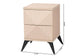 Baxton Studio Draper Mid-Century Modern Two-Tone Light Brown and Black Wood 2-Drawer Nightstand FredCo