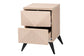 Baxton Studio Draper Mid-Century Modern Two-Tone Light Brown and Black Wood 2-Drawer Nightstand FredCo