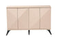 Baxton Studio Draper Mid-Century Modern Two-Tone Light Brown and Black Wood 4-Door Sideboard Buffet FredCo