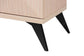 Baxton Studio Draper Mid-Century Modern Two-Tone Light Brown and Black Wood 4-Door Sideboard Buffet FredCo