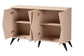 Baxton Studio Draper Mid-Century Modern Two-Tone Light Brown and Black Wood 4-Door Sideboard Buffet FredCo