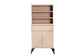 Baxton Studio Draper Mid-Century Modern Two-Tone Light Brown and Black Wood Kitchen Cabinet FredCo