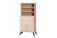 Baxton Studio Draper Mid-Century Modern Two-Tone Light Brown and Black Wood Kitchen Cabinet FredCo