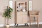 Baxton Studio Draper Mid-Century Modern Two-Tone Light Brown and Black Wood Kitchen Cabinet FredCo