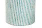 Baxton Studio Draven Modern Bohemian White and Blue Mother of Pearl End Table FredCo