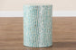 Baxton Studio Draven Modern Bohemian White and Blue Mother of Pearl End Table FredCo