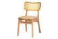 Baxton Studio Dulcet Mid-Century Modern Oak Brown Finished Wood and Rattan 5-Piece Dining Set FredCo