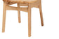 Baxton Studio Dulcet Mid-Century Modern Oak Brown Finished Wood and Rattan 5-Piece Dining Set FredCo