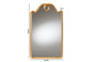 Baxton Studio Eara Gold Wall Mirror with Decorative Top - Elegant Rectangular Accent Mirror for Entryway, Living Room, or Bedroom FredCo