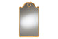 Baxton Studio Eara Gold Wall Mirror with Decorative Top - Elegant Rectangular Accent Mirror for Entryway, Living Room, or Bedroom FredCo
