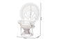Baxton Studio Ediva Modern Bohemian White Natural Rattan Peacock Accent Chair FredCo