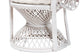 Baxton Studio Ediva Modern Bohemian White Natural Rattan Peacock Accent Chair FredCo