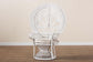 Baxton Studio Ediva Modern Bohemian White Natural Rattan Peacock Accent Chair FredCo