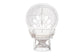 Baxton Studio Ediva Modern Bohemian White Natural Rattan Peacock Accent Chair FredCo