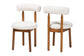 Baxton Studio Edric Modern Japandi Cream Boucle Fabric and Walnut Brown Finished Wood 2-Piece Dining Chair Set FredCo