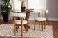 Baxton Studio Edric Modern Japandi Cream Boucle Fabric and Walnut Brown Finished Wood 2-Piece Dining Chair Set FredCo