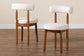 Baxton Studio Edric Modern Japandi Cream Boucle Fabric and Walnut Brown Finished Wood 2-Piece Dining Chair Set FredCo