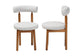 Baxton Studio Edric Modern Japandi Light Grey Boucle Fabric and Walnut Brown Finished Wood 2-Piece Dining Chair Set FredCo