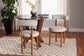 Baxton Studio Edric Modern Japandi Light Grey Boucle Fabric and Walnut Brown Finished Wood 2-Piece Dining Chair Set FredCo