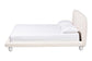 Baxton Studio Eladio Modern Luxe Ivory Boucle Fabric Queen Size Bed FredCo