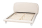 Baxton Studio Eladio Modern Luxe Ivory Boucle Fabric Queen Size Bed FredCo