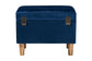 Baxton Studio Elias Modern Navy Blue Velvet Fabric Storage Ottoman FredCo