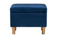 Baxton Studio Elias Modern Navy Blue Velvet Fabric Storage Ottoman FredCo