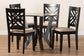 Baxton Studio Elise Modern Sand Fabric and Dark Brown Finished Wood 5-Piece Dining Set FredCo
