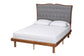 Baxton Studio Elitia Classic and Traditional Grey Fabric and Walnut Brown Finished Wood Platform Bed FredCo