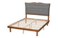 Baxton Studio Elitia Classic and Traditional Grey Fabric and Walnut Brown Finished Wood Platform Bed FredCo